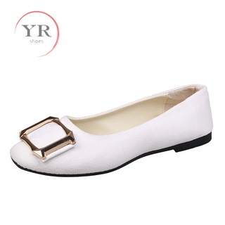 Giày Lười Da Lộn Plus Size 35-43 Cho Nữ