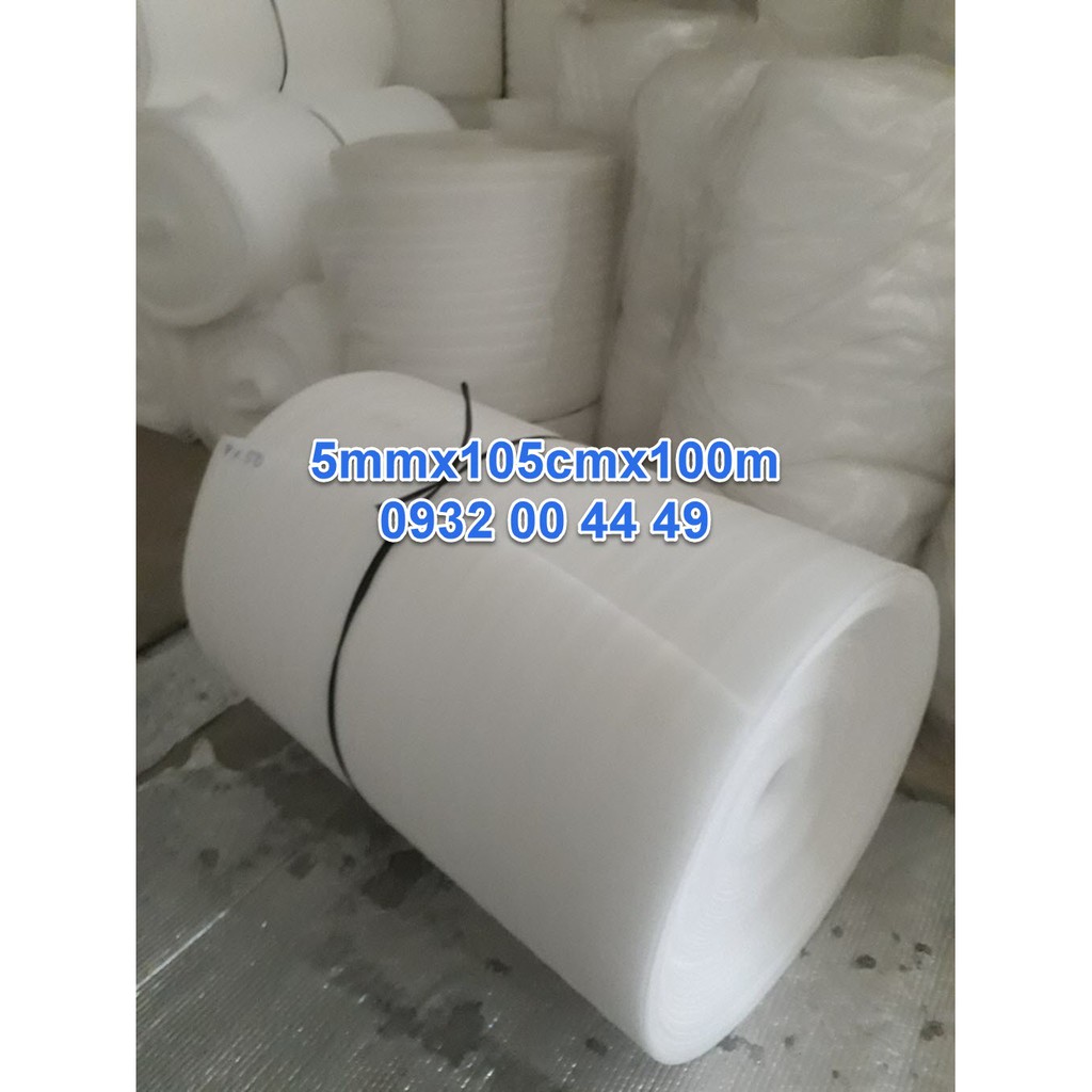 Cuộn Xốp Pe Foam Dày 5mm, Cao 50cm Dài 50m