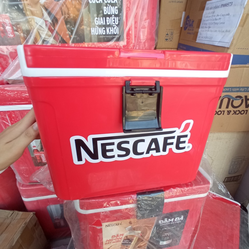 THÙNG ĐÁ 14 LÍT QUÀ TẶNG KM NESCAFE 32.6cm x 25.5cm x 27.1cm Nhựa Hiệp Thành
