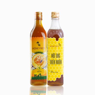 Mật ong thiên nhiên 5 sạch honeyboy 500ml và mật ong thiên nhiên honeyboy 500ml