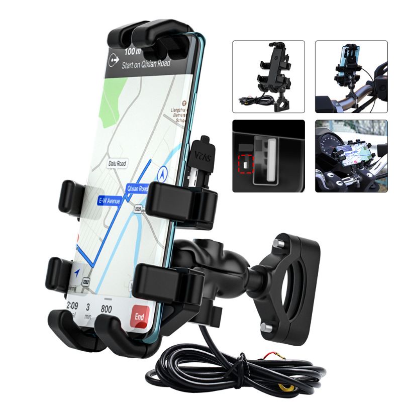 Giá Đỡ Điện Thoại Bằng Hợp Kim Nhôm Chống Sốc Gắn Xe Máy Tiện Dụng | BigBuy360 - bigbuy360.vn