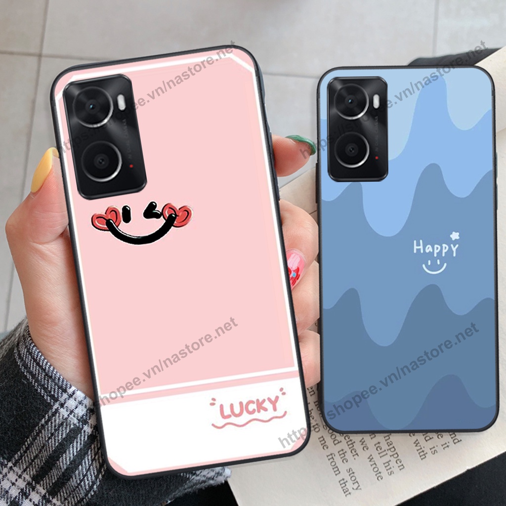Ốp lưng Realme 9i / Realme 9 pro mặt cười, họa tiết caro đơn giản đẹp cute