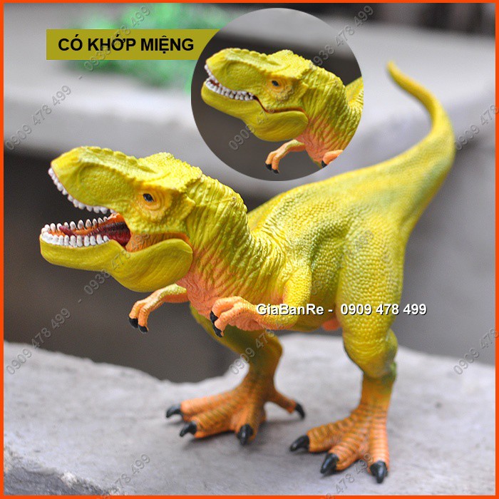 Mô Hình Khủng Long Bạo Chúa T-Rex - Xanh Vàng - Dài 23cm - 7733.4