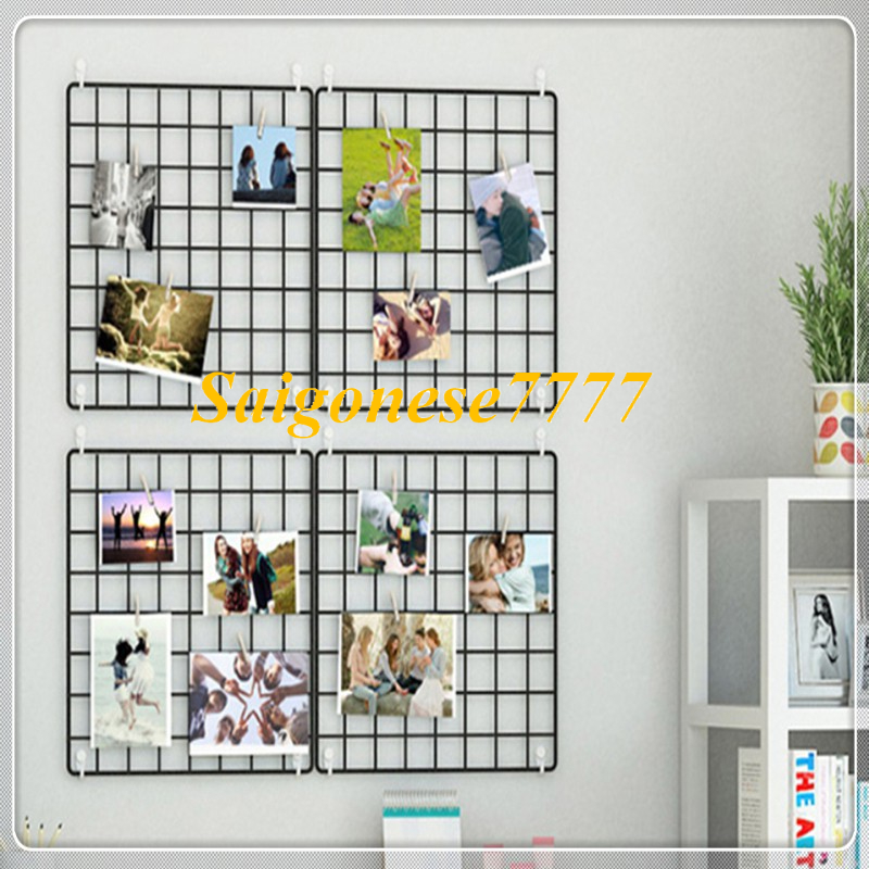 (Đen+Trắng) 2 Khung Hình Lưới Sắt Nghệ Thuật Trang Trí Decor Nhà Phòng Ngủ Siêu Xinh Picture Frame