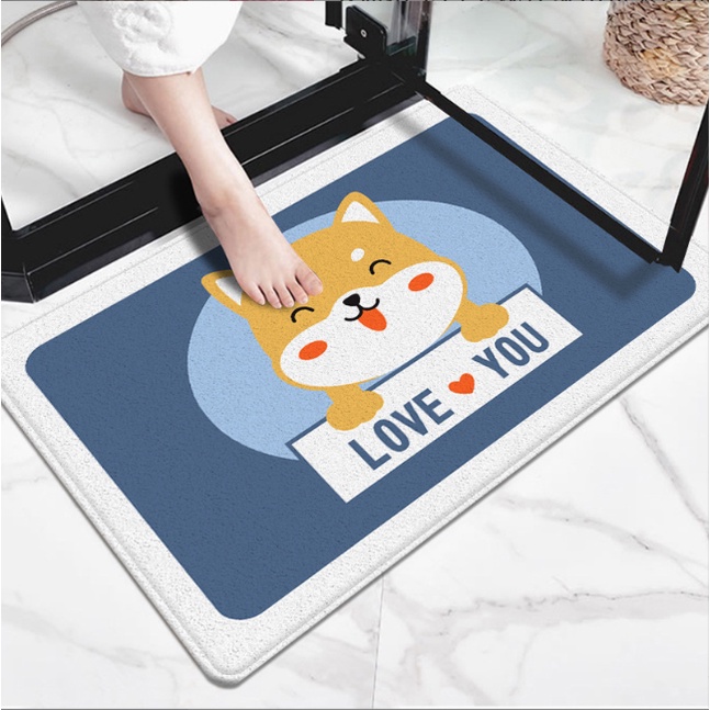 [Sỉ loại 1] Thảm chùi chân, thảm lau chân 3D, dày dặn thấm nước bám sàn tốt