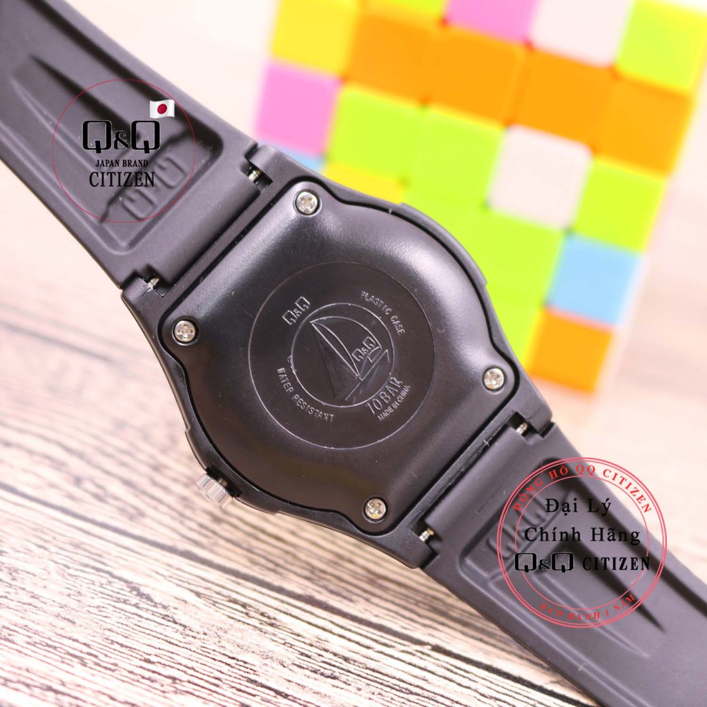 Đồng hồ nam thể thao Q&amp;Q Citizen VP94J kim dạ quang dây nhựa thương hiệu Nhật Bản