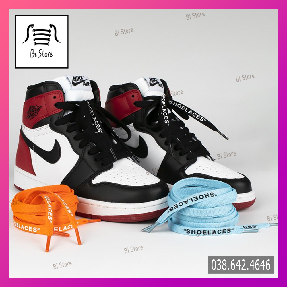 [𝗕𝗮́𝗻 𝘁𝗵𝗲𝗼 𝗰𝗮̣̆𝗽] Dây giày dẹt có chữ SHOELACES dành cho giày Nike AF1, AJ, Converse, Vans,... [𝟬𝟭 - 𝟭𝟰] [𝗕𝗮̉𝗻𝗴 𝟮𝟴 𝗺𝗮̀𝘂]