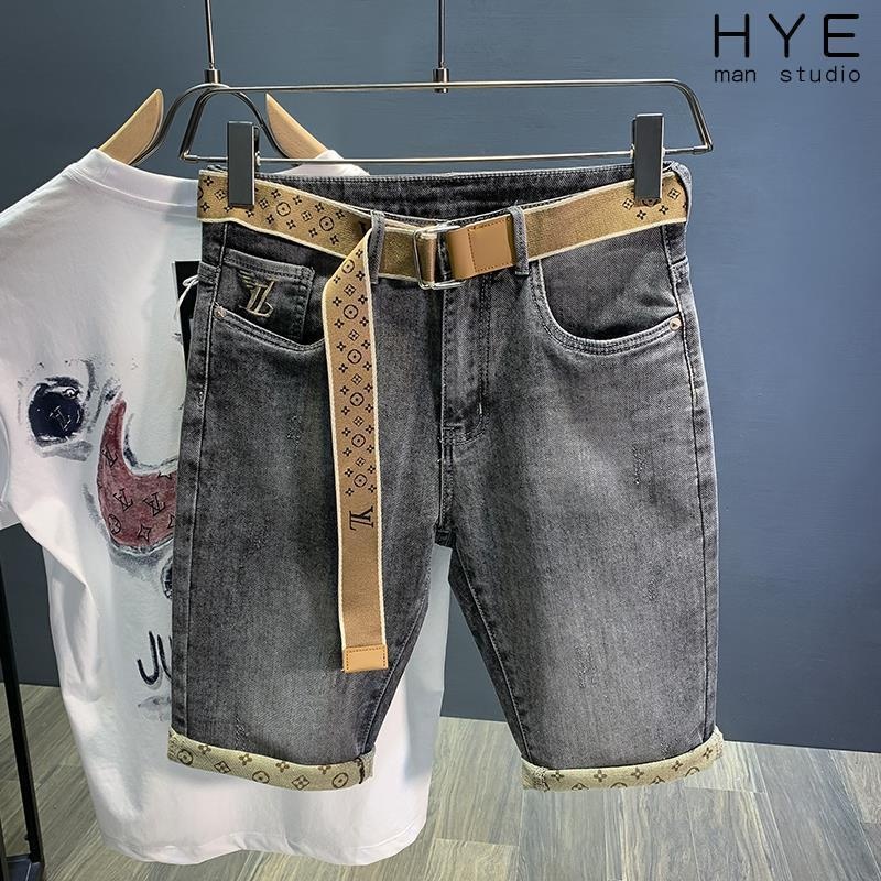 Quần jeans lửng thêu chữ thời trang dành cho nam