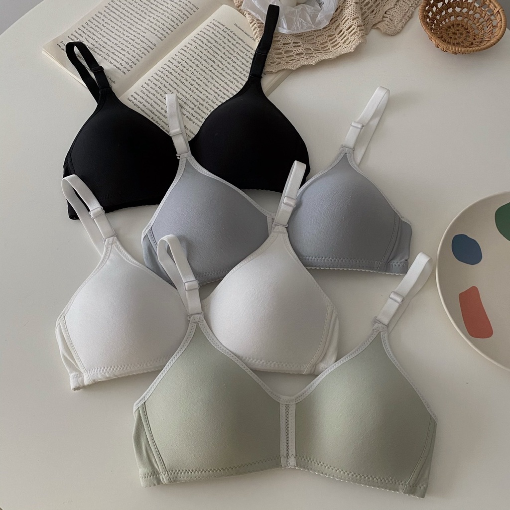 NUZIRO  Áo ngực không gọng  vải cotton không lộ đường may thời trang mùa hè cho nữ