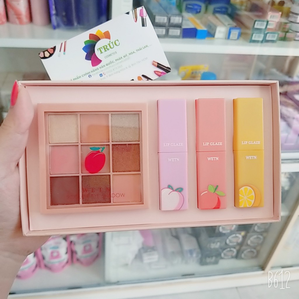 Set Bộ Trang điểm Wetn 4 món gồm 3 son kem & màu mắt 9 ô HL1254-75 Trúc Cosmetics | BigBuy360 - bigbuy360.vn