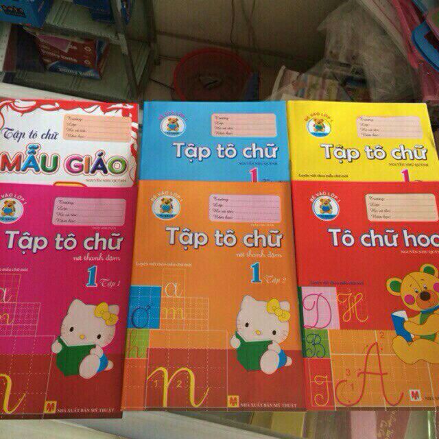Sét 5 cuốn tô chữ cho bé
