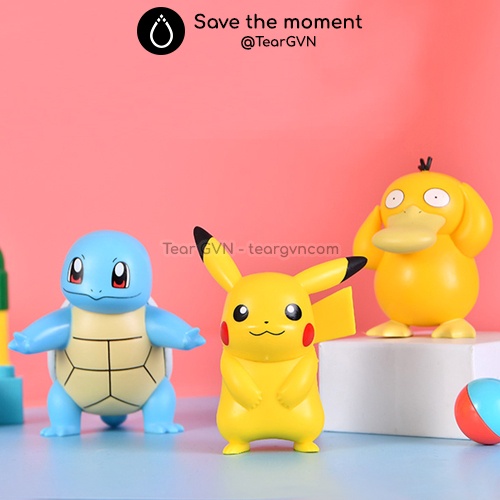 Mô hình Pokemon nội địa chính hãng Pikachu, Psyduck, Bulbasaur, Squirtle, Charmander, Jigglypuff