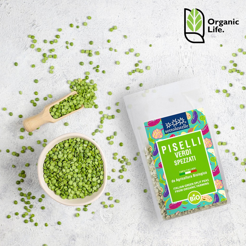 Đậu hà lan hữu cơ Sottolestelle 400g – Piselli verdi spezzati Italiani