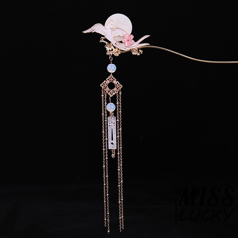 Kẹp tóc hình mặt trăng / chim thời trang thanh tú cho nữ