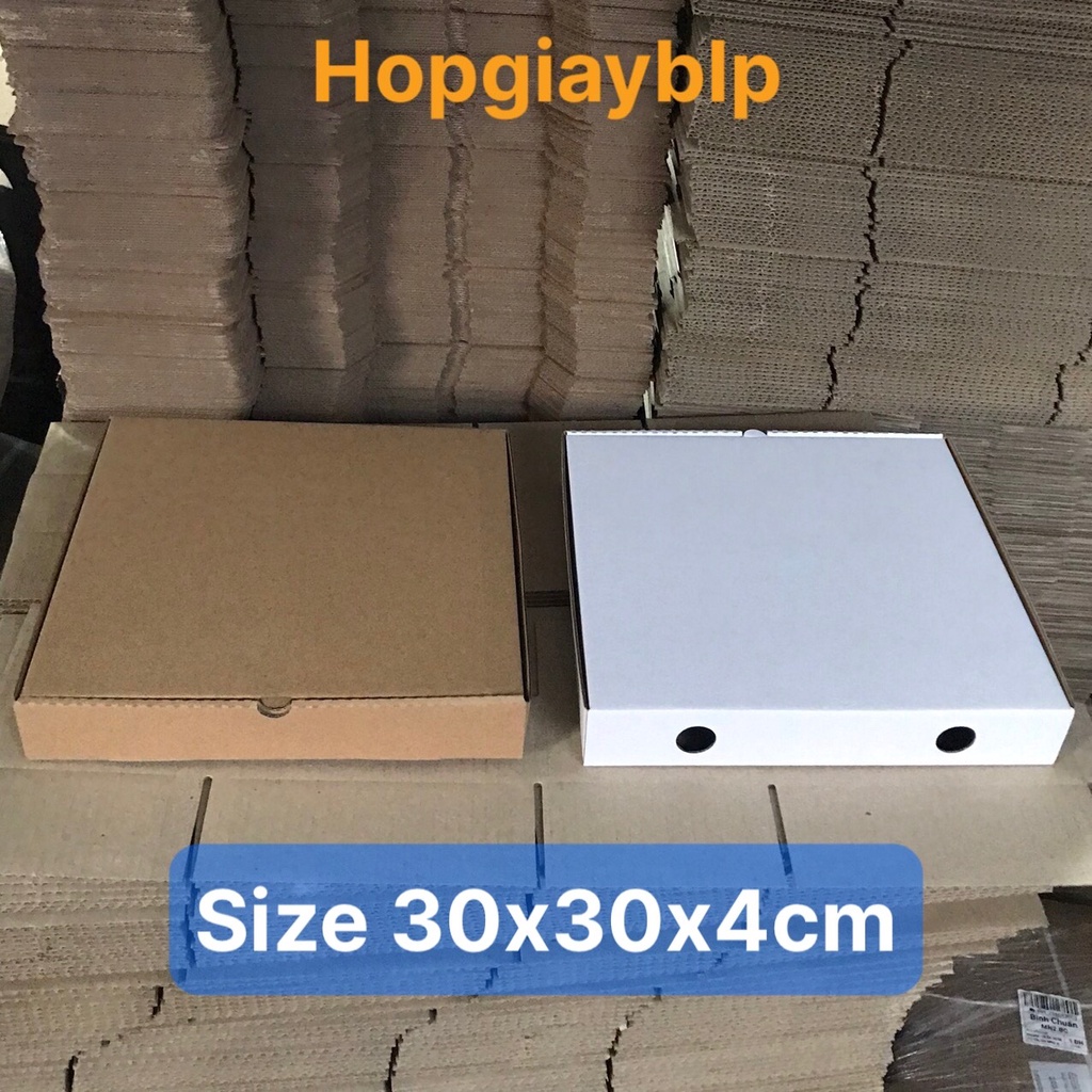 COMBO 20 HỘP CARTON ĐỰNG BÁNH PIZZA SIZE 30X30X4CM
