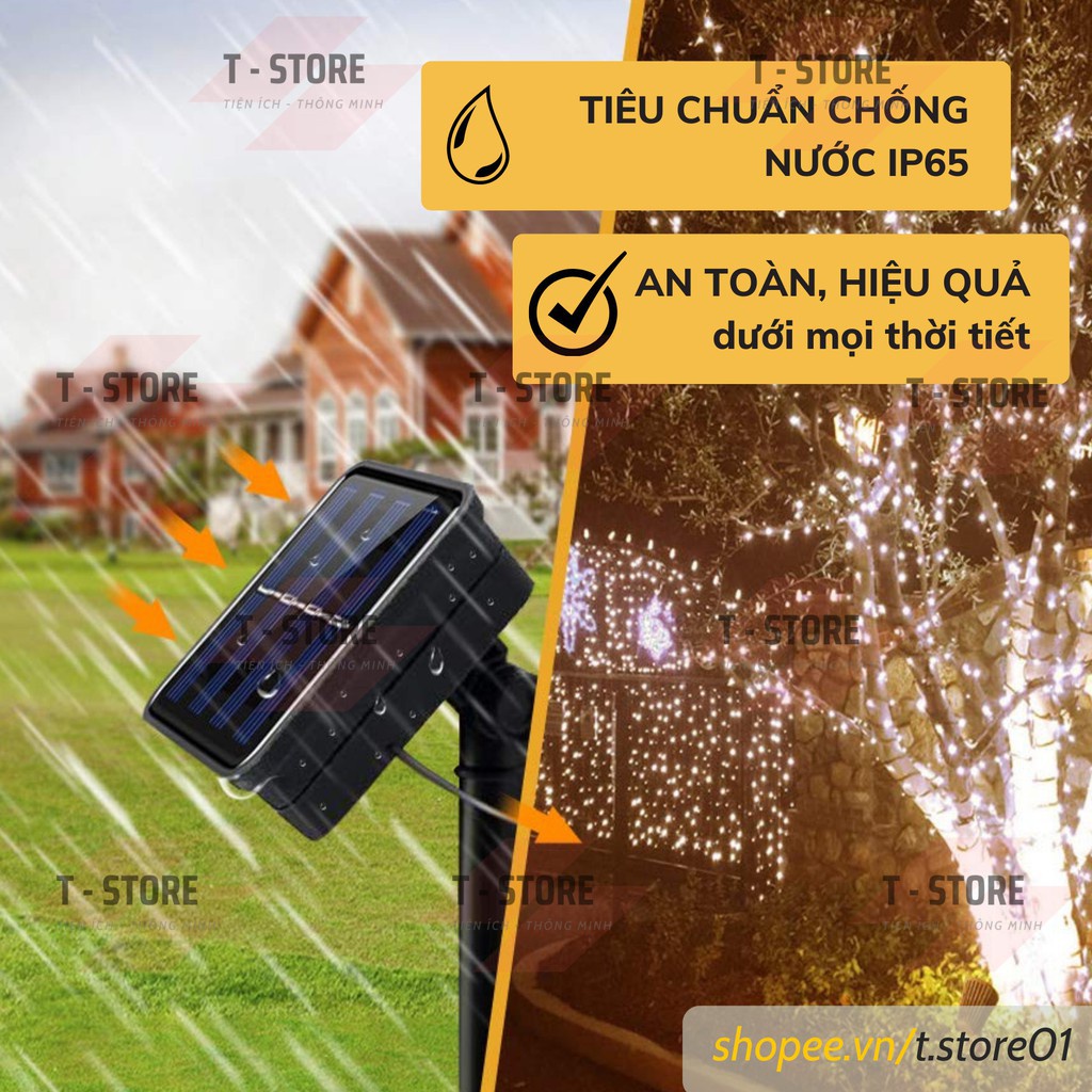 SALE SHOCK 💡💡💡 Dây Đèn Led Chống Nước Đom Đóm Năng Lượng Mặt Trời Trang Trí Ban Công, Sân Vườn,Quán Cafe, Tiểu Cảnh...