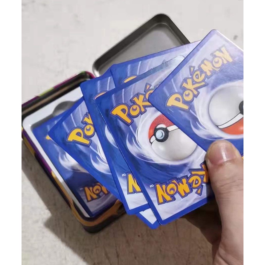 Ảnh thẻ  Pokemon thẻ bài pokemon loại đẹp hộp sắt có tặng kèm thẻ vip
