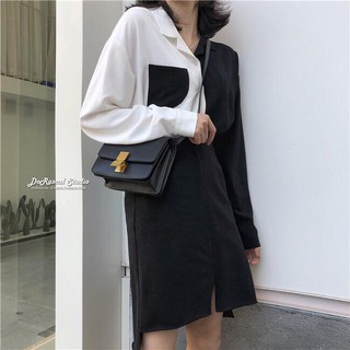 Áo sơ mi phối đen_BN93