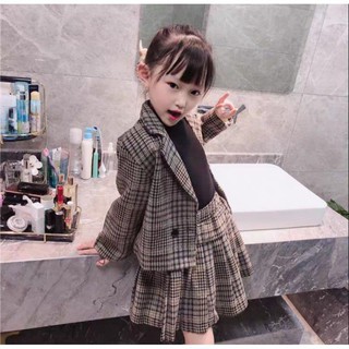 Bộ vest kẻ sọc cao cấp cho bé trai bé gái