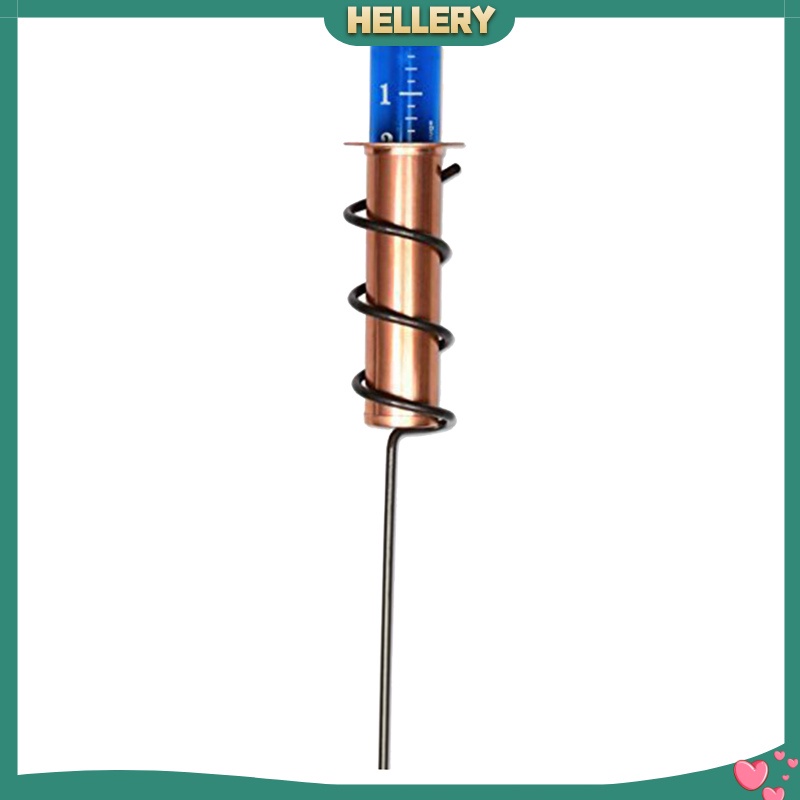 [HELLERY] Durable 14cm Copper Rain Gauge Water Gauge Stake Big Numbers for Patio