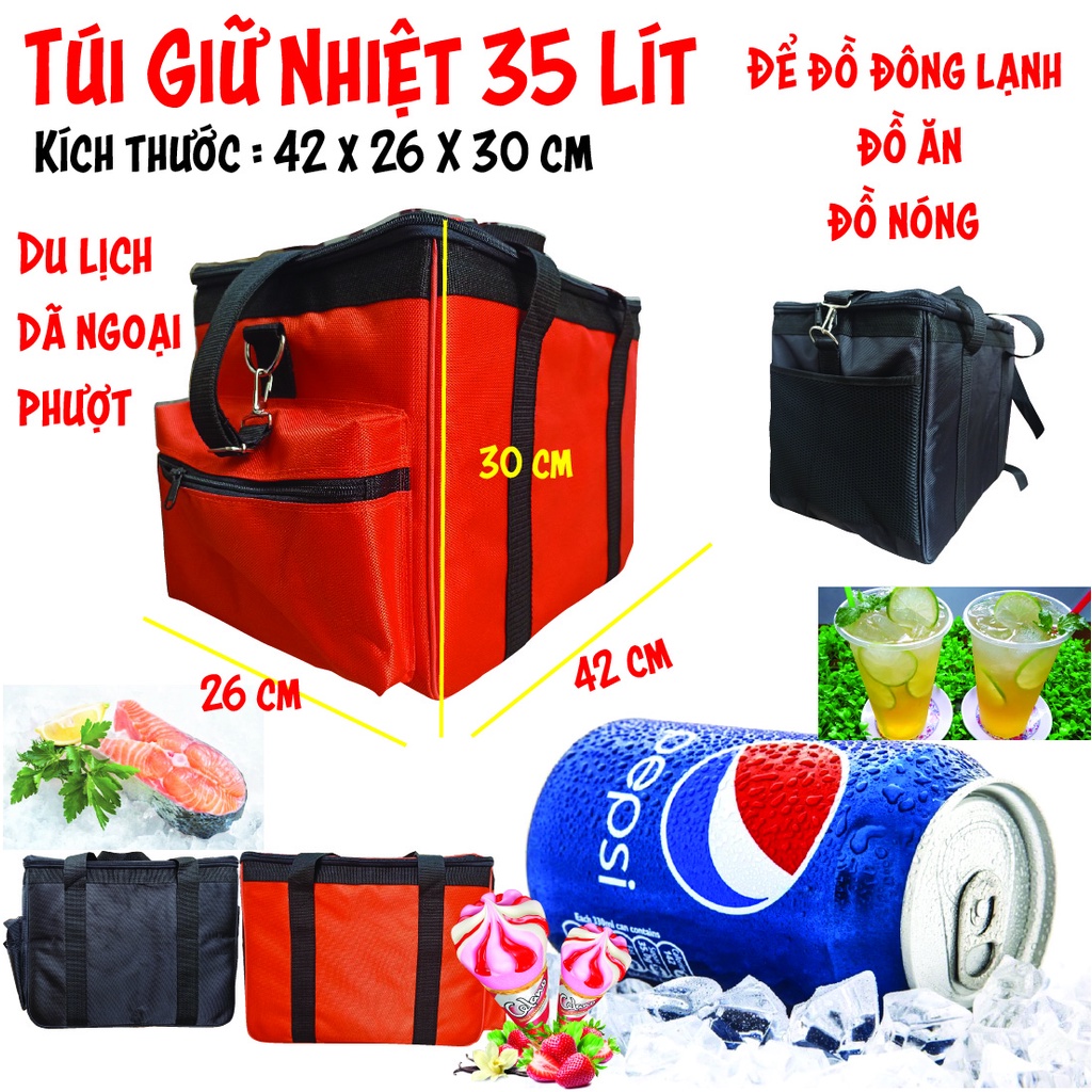 Túi Giữ Nhiệt 30 Lít, Balo Giữ Nhiệt, Hỗ Trợ Giao Hàng, Shipper, Picnic, Dã Ngoại, Phượt