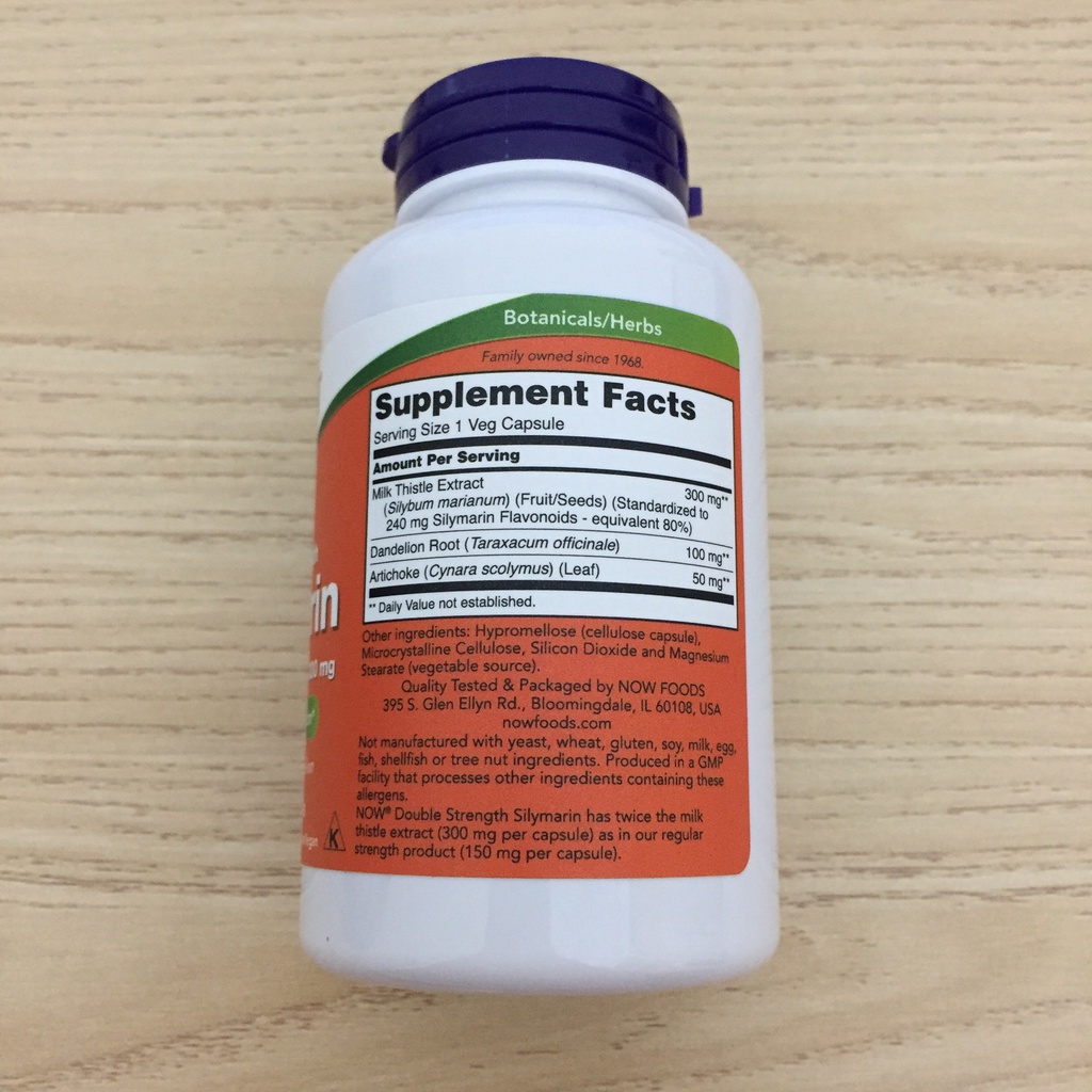 Giải Độc Gan | Now Extra Strength Silymarin Milk Thistle Extract 300MG  - Bảo Vệ Gan - Muscle Fitness