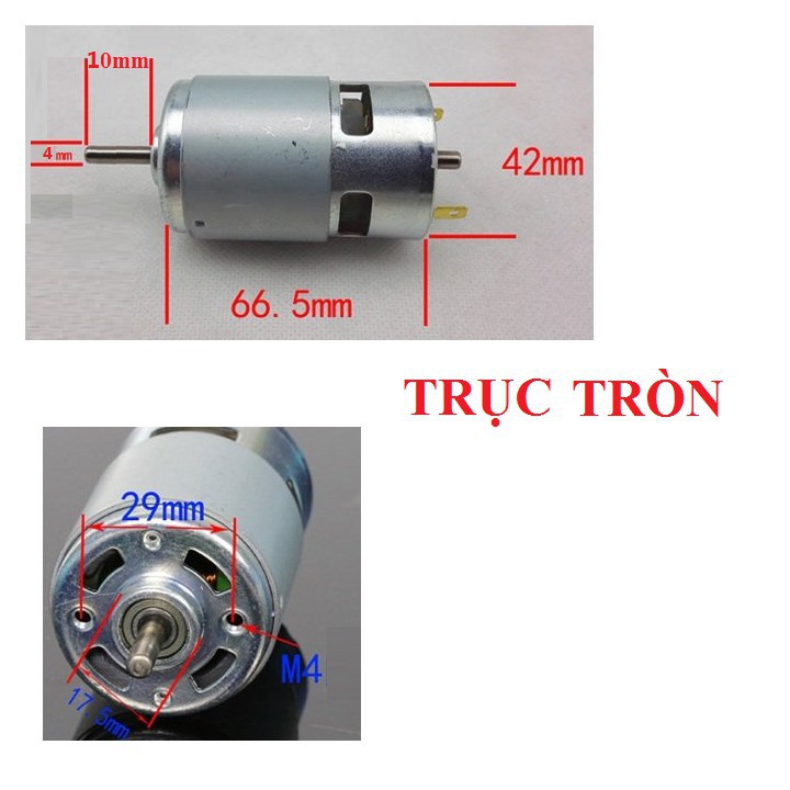 Các loại động cơ DC: 370, 540, 545, 775 và phụ kiện chế máy mài, máy cắt, máy khoan