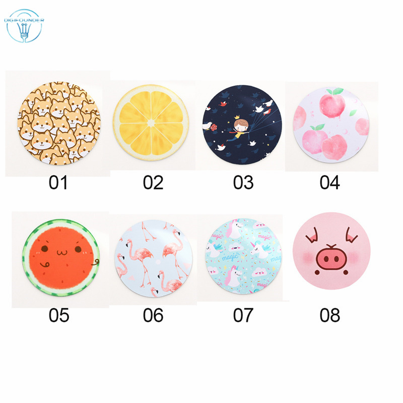Bàn Di Chuột Máy Tính Hình Tròn Họa Tiết Trái Cây Dễ Thương