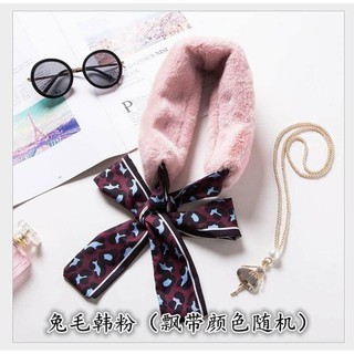 Khăn Lông Phối Lụa Choàng Cổ Cực Sang Chảnh