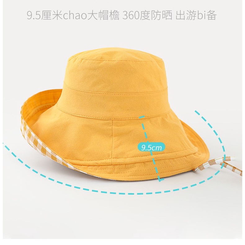 Mũ chống nắng ngoài trời vành rộng dành cho bé , mũ hai mặt phải cho bé ,nón cho bé 2-8 tuổi