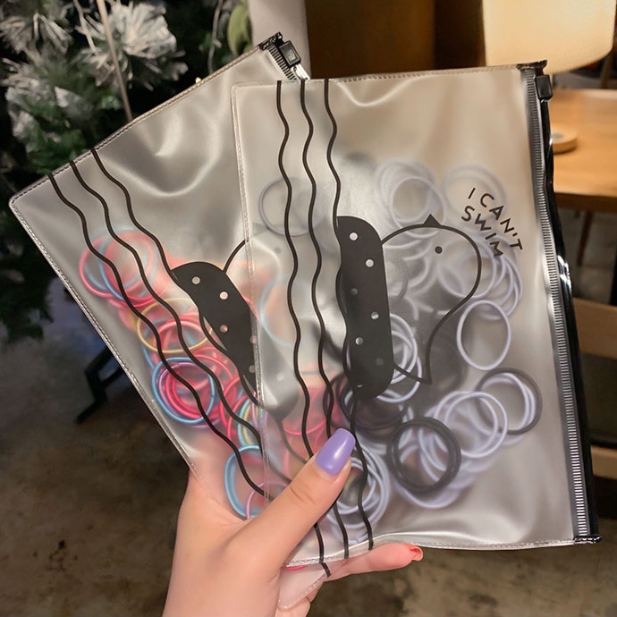 Set 100 dây cột tóc co giãn nhiều màu phong cách thời trang cho nữ