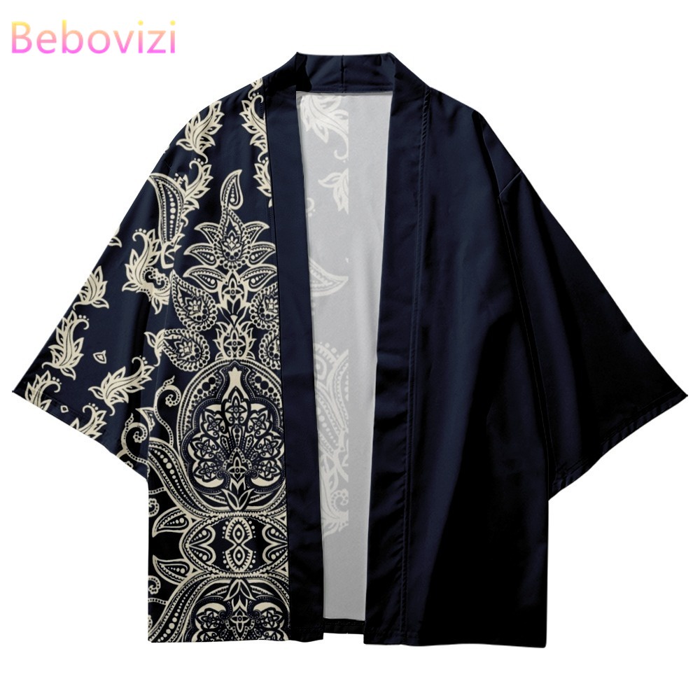 Áo Choàng Kimono Retro Thời Trang Nhật Bản Cho Nam Nữ In Họa Tiết Kimono Nhật Bản