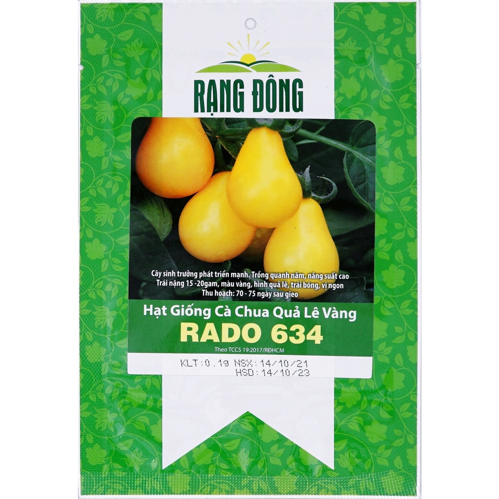 Hạt Giống Cà Chua Trái Lê Vàng Rạng Đông 0.1g (HRD-024)