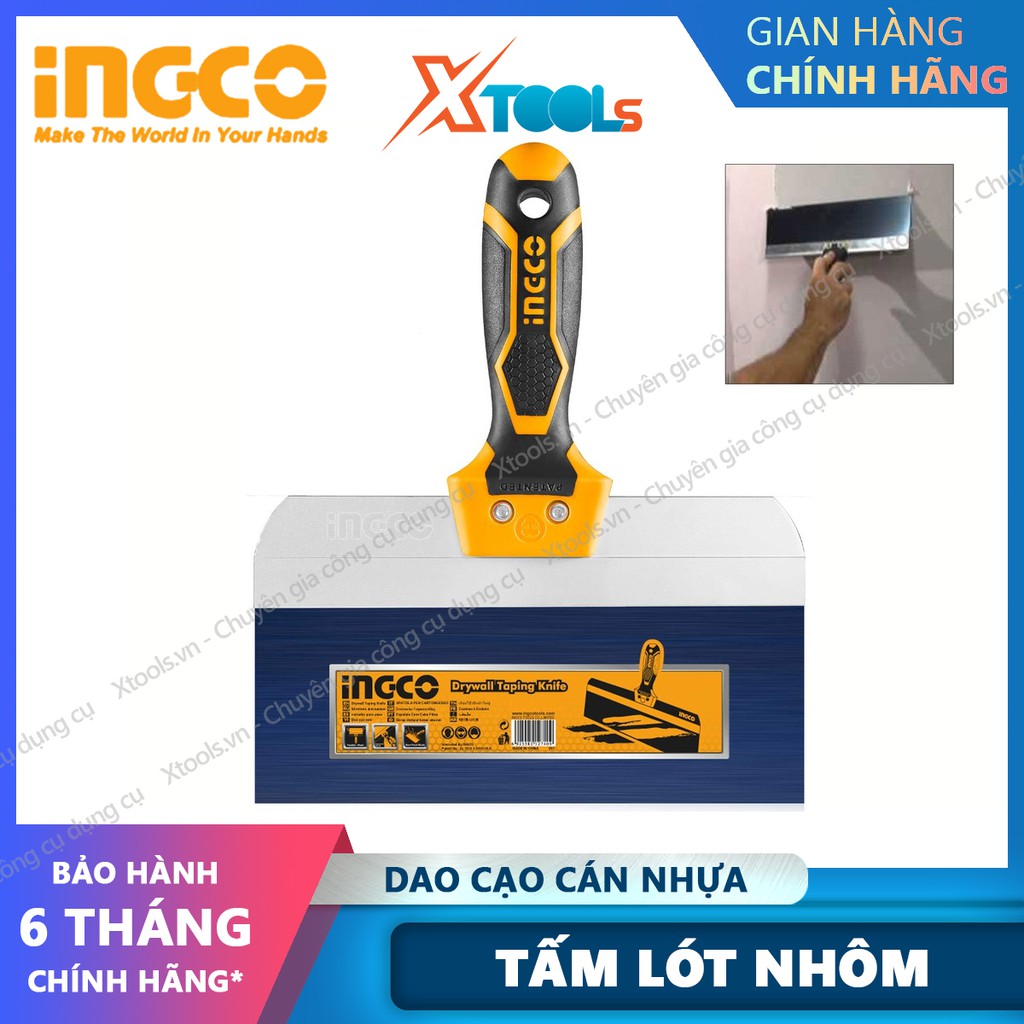 Dao cạo sơn INGCO 8-10&quot;, bay sủi sơn, cạo sàn, cạo tường, đa chức năng hợp kim nhôm bền chắc, tay cầm chống trượt