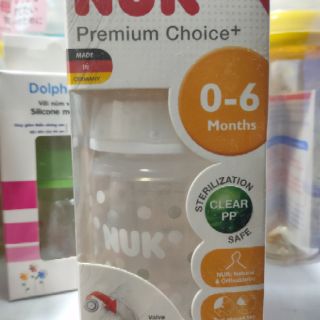 Bình sữa Nuk cổ rộng 150ml/300ml (Hàng Đức nhập khẩu chính hãng)