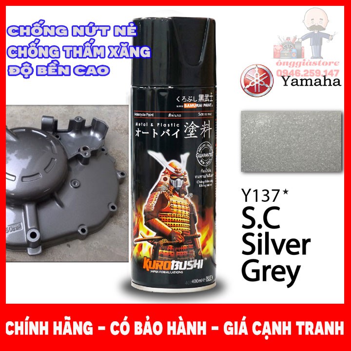 SƠN SAMURAI XÁM BẠC Y137 - SƠN LỐC MÁY PT312