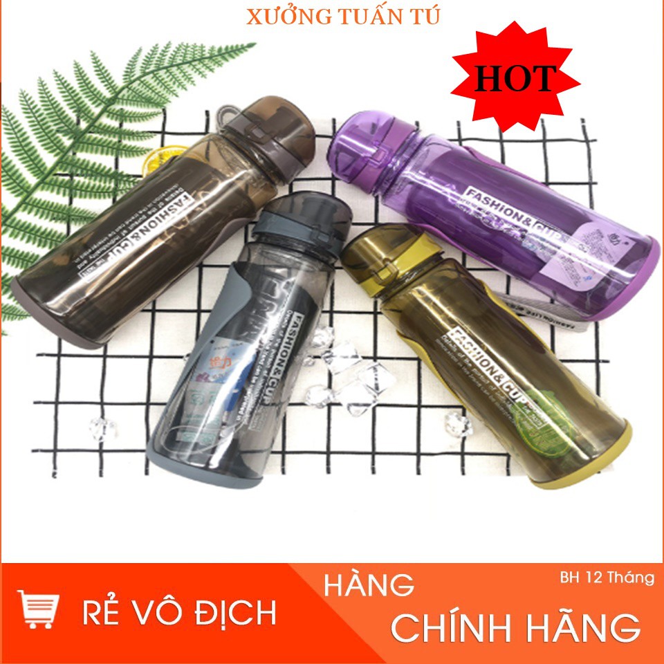 Bình Nước Thể Thao FASHION Chạy Bộ, Tập Gym, Chơi Thể Thao 800ml Tiện Lợi