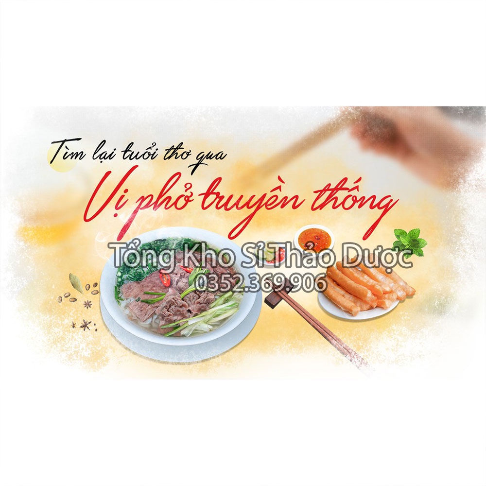 Gia vị nấu phở gà, phở bò truyền thống thơm ngon chuẩn vị - Tổng kho sỉ thảo dược