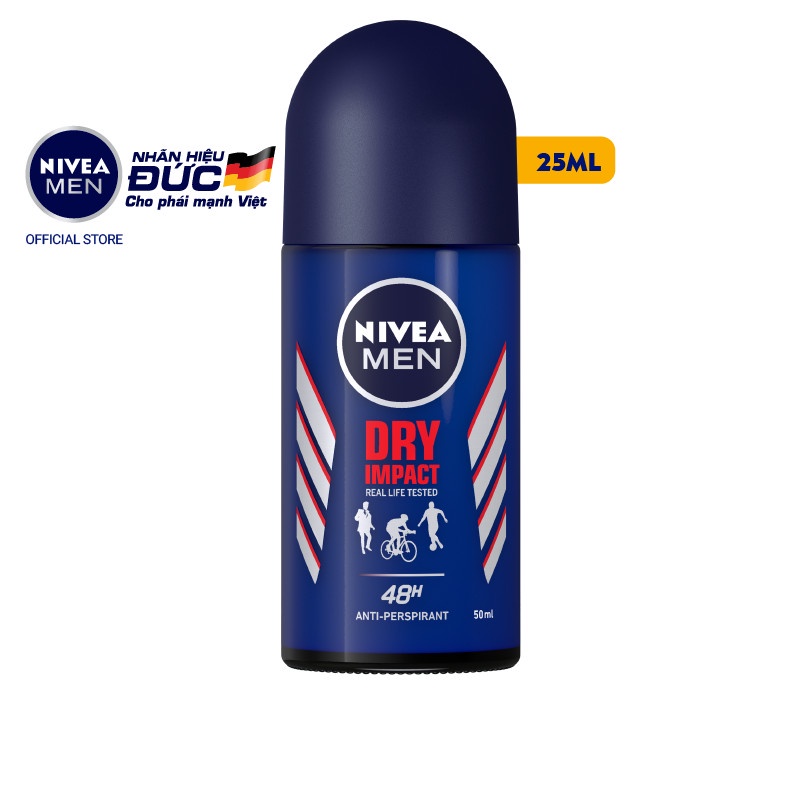 Sữa rửa mặt NIVEA MEN DEEP muối Himalaya ngừa mụn 100G tặng lăn khử mùi NIVEA MEN khô thoáng 25ML (88521 + 81617)