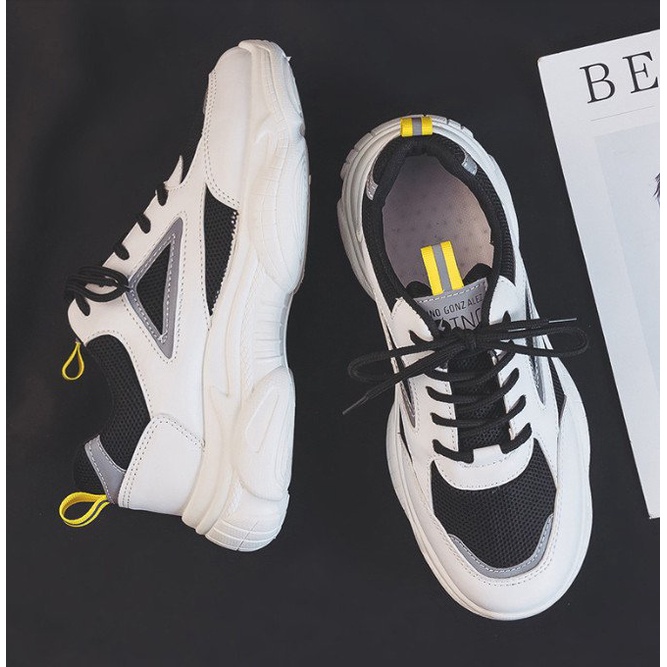 ( Có 2 Mầu ) Giày Nam Phản Quang Sneakers Thể Thao TNG Siêu Thoáng Khí