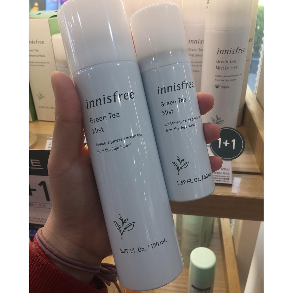 XỊT KHOÁNG innisfree green tea mineral mist 100ml +150ml