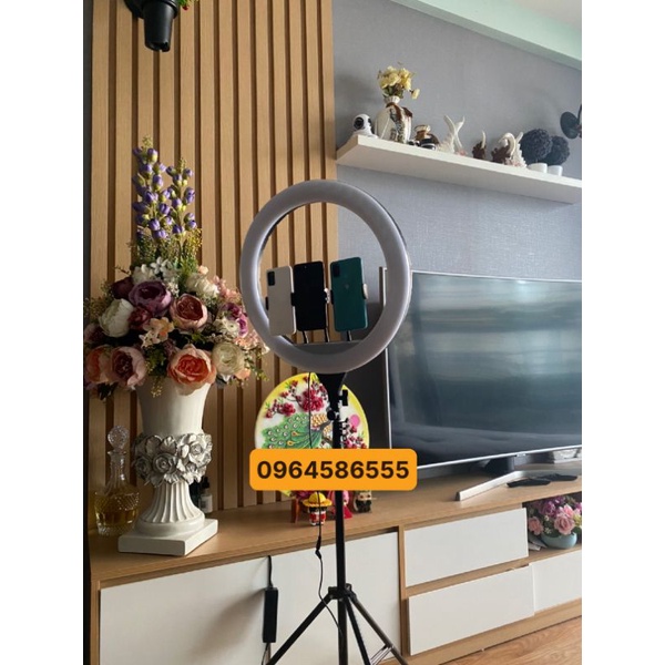 Đèn livestream 45cm , Đèn live stream size45 cm live stream 3 điện thoại cùng lúc