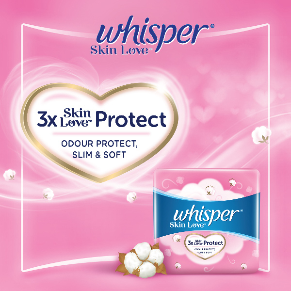 Combo 2 Gói Băng Vệ Sinh WHISPER Skin Love 28CM Dành Cho Ngày Nhiều Và Đêm