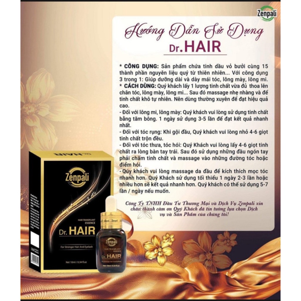 (Cam Kết Chính Hãng) Tinh Chất Serum Dài Mi Mọc Tóc Dr Hair Zenpali _rubystore | BigBuy360 - bigbuy360.vn
