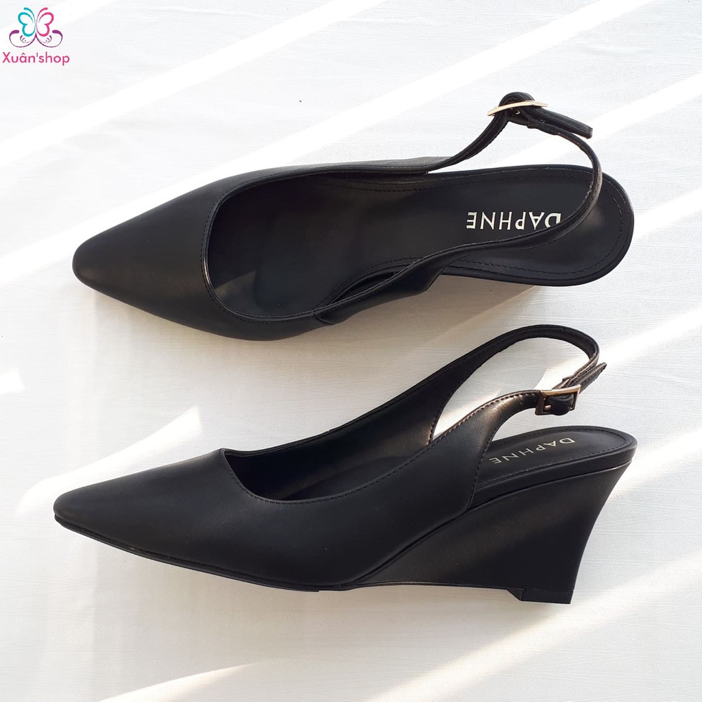 Giày đế xuồng DAPHNE da trơn mịn, gót 6cm (size 38-240)