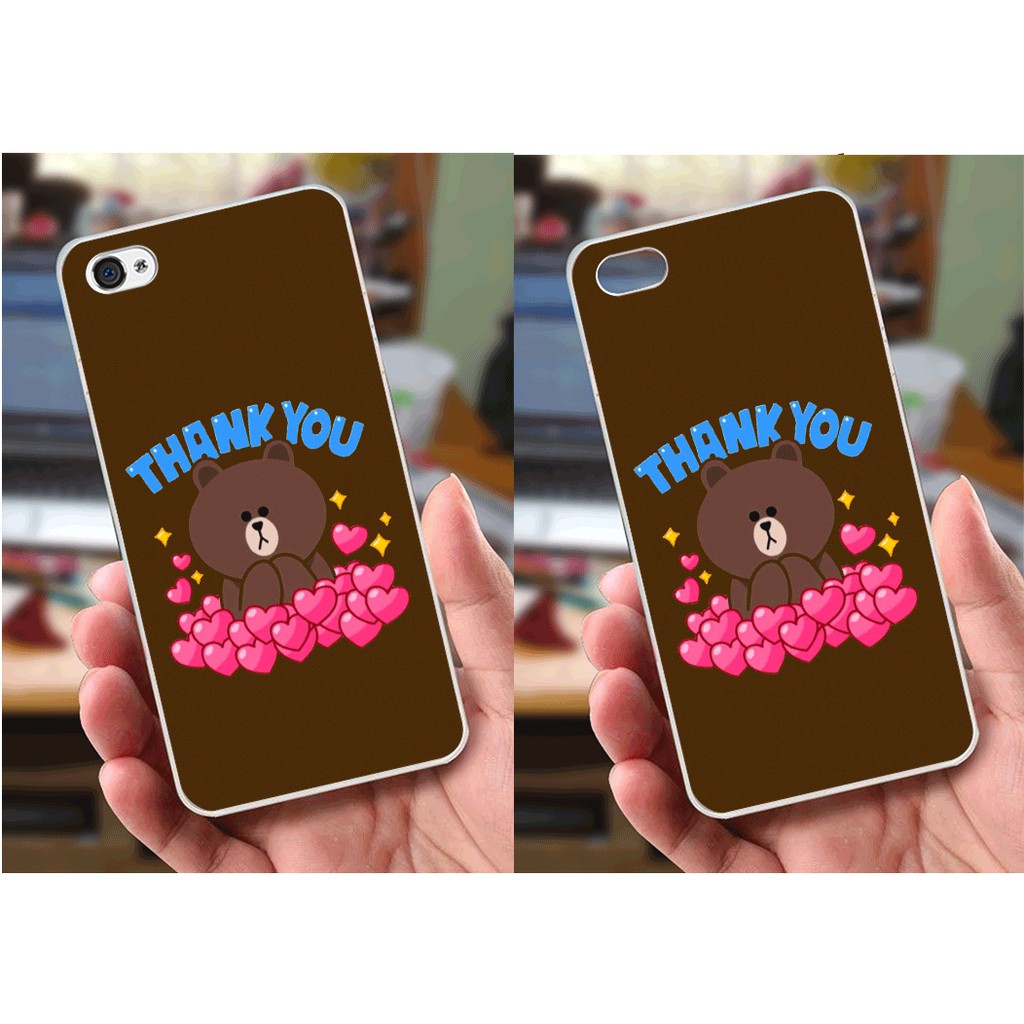 Ốp lưng iPhone 4 / 4S (dẻo viền trắng trong) - Hinh Gấu Brown, Panda Cực Dễ Thương