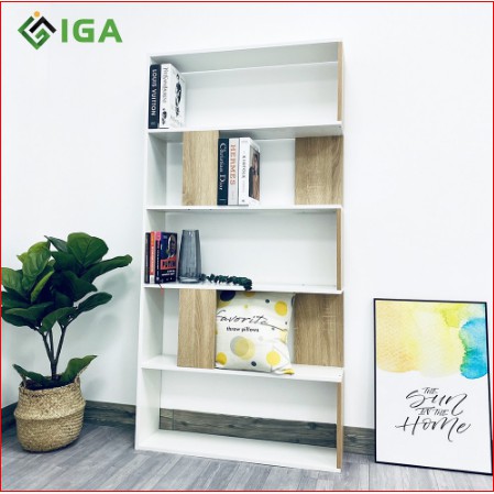 Kệ Sách Gỗ IGA Simple 6F Thông Minh - GP105