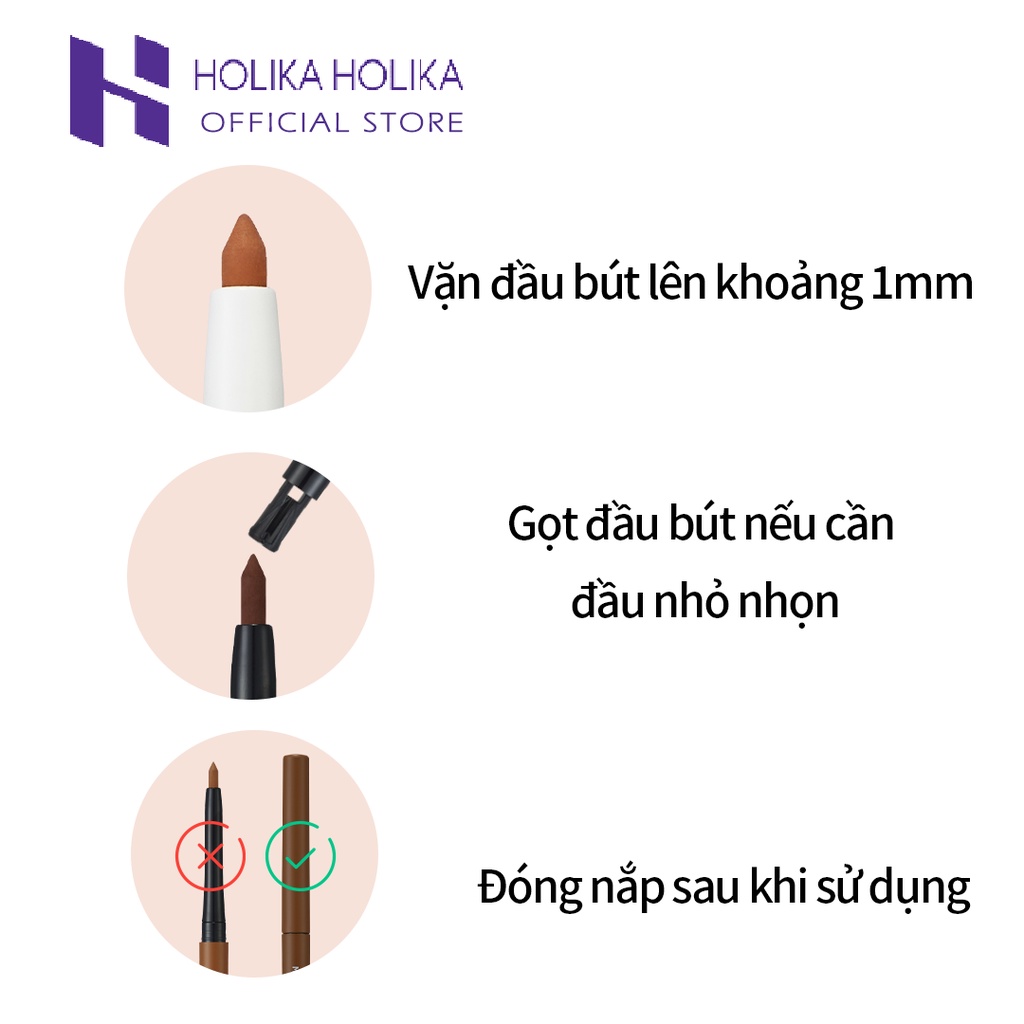 Bút kẻ mặt Holika Holika Mellow Gliding 0.3g nhiều màu tùy chọn lâu trôi