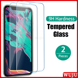  WUJU Set 2 Kính Cường Lực 9H HD Bảo Vệ Màn Hình Điện Thoại iPhone 11 12 13 14 15 16 Pro Max 7 8 Plus SE XR X XS Max 