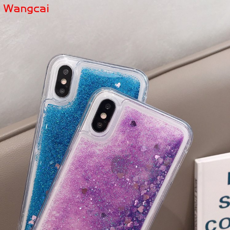 Ốp điện thoại mềm trong suốt có kim tuyến nước thích hợp cho iPhone 12 Mini 12 11 Pro Max XS Max XR X